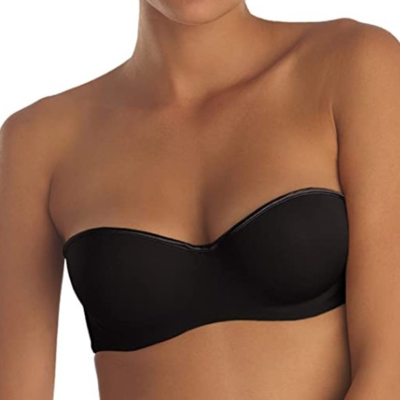 Black & nude 32D Natori Reflex strapless bras - Picture 3 of 11